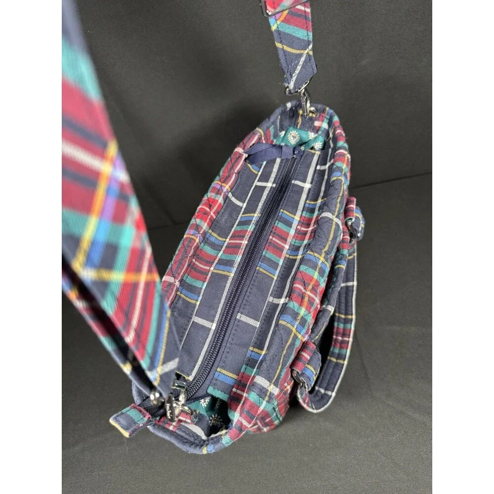Vera Bradley Glenna Satchel Tartan Plaid Crossbody Quilted Bag EUC